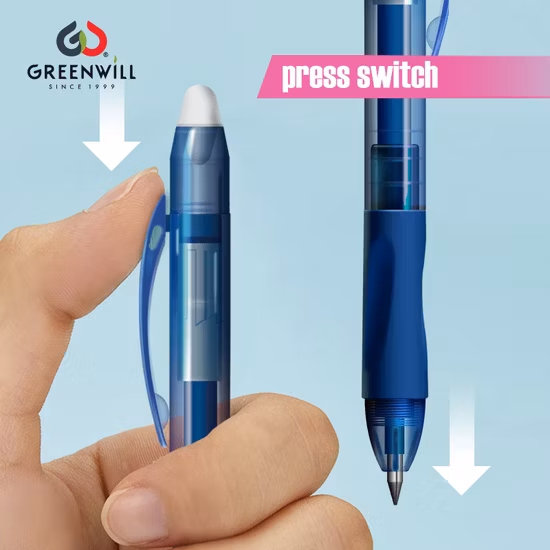Greenwill 格納式消去可能ゲルペン漫画パターンプレススイッチペン (KP202101)
